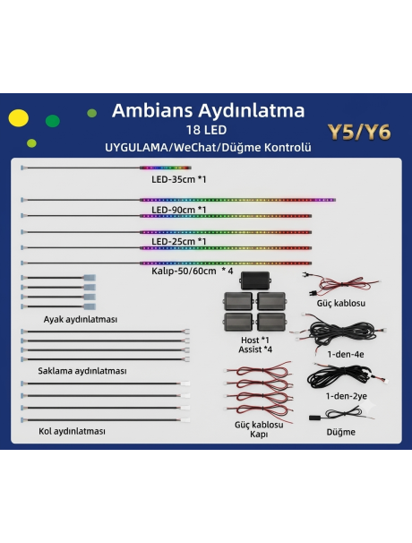 METAL MİX 18 LED AYDINLATMA SETİ